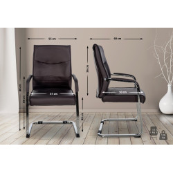 Chaise visiteur Hobart | brun