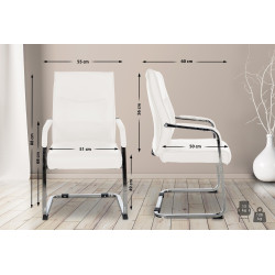 Chaise visiteur Hobart | blanc