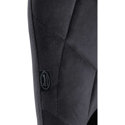 Sgabello da bar Lazio Velvet grigio scuro,bianco