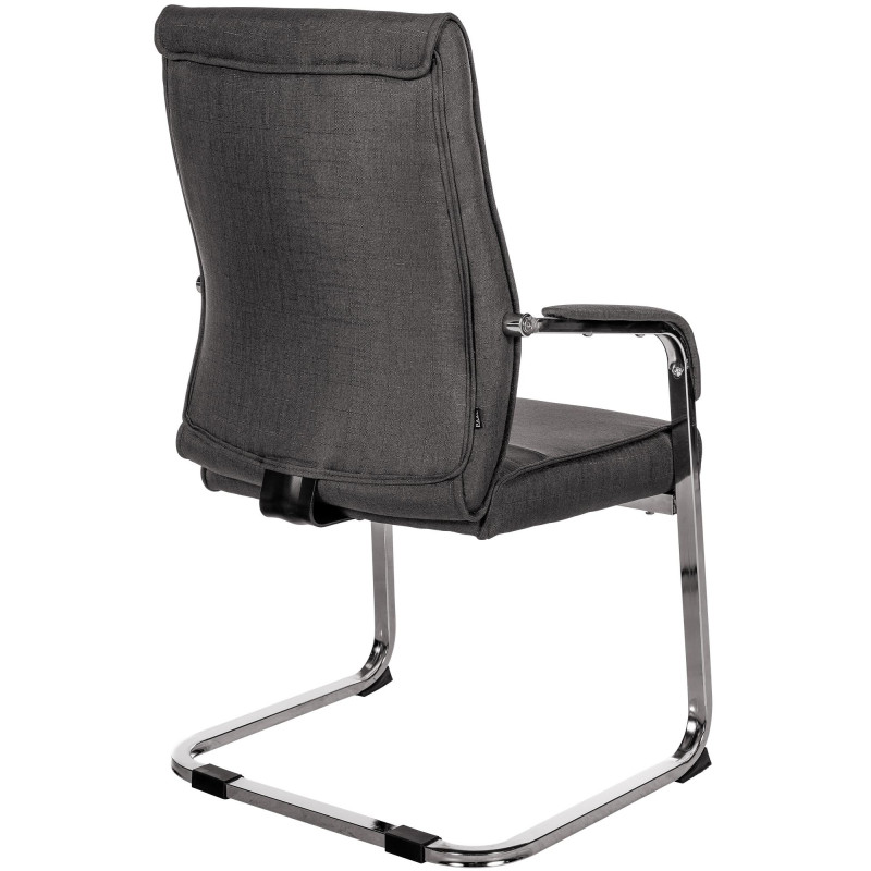 Chaise visiteur en tissu Hobart | noir