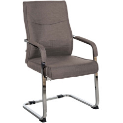 Chaise visiteur en tissu Hobart | gris foncé