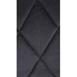 Taburete de bar Lazio en terciopelo Gris oscuro,Blanco