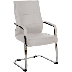 Chaise visiteur en tissu Hobart | gris