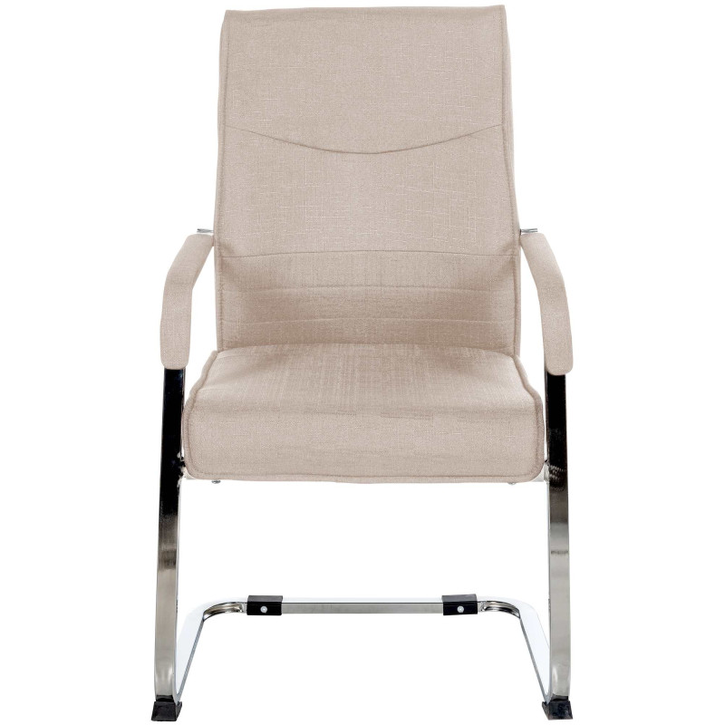 Chaise visiteur en tissu Hobart | taupe