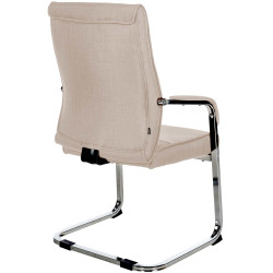 Chaise visiteur en tissu Hobart | taupe