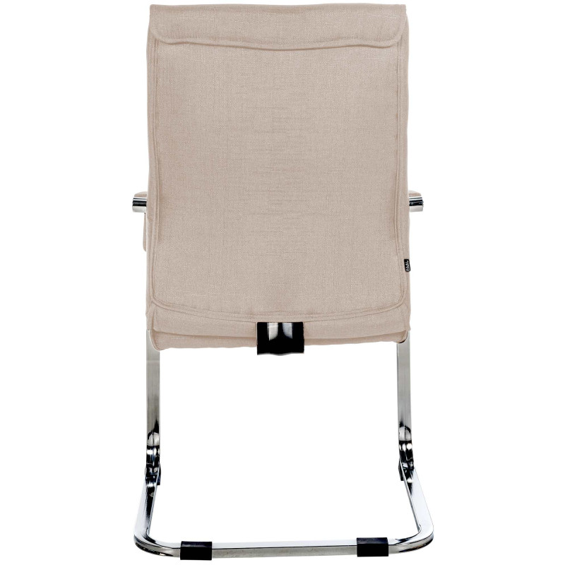 Chaise visiteur en tissu Hobart | taupe