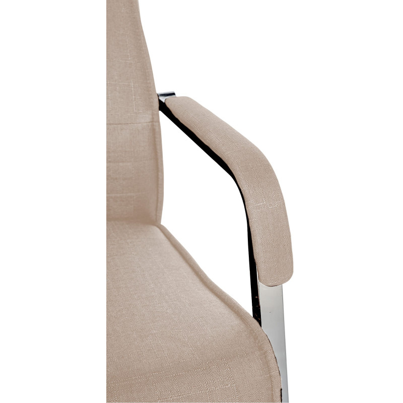 Chaise visiteur en tissu Hobart | taupe