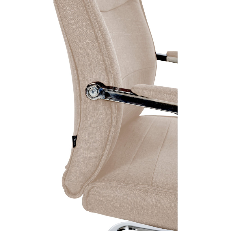Chaise visiteur en tissu Hobart | taupe