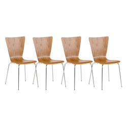 Ensemble de 4 chaises visiteurs Aaron | chêne