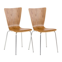 Ensemble de 2 chaises visiteurs Aaron | chêne
