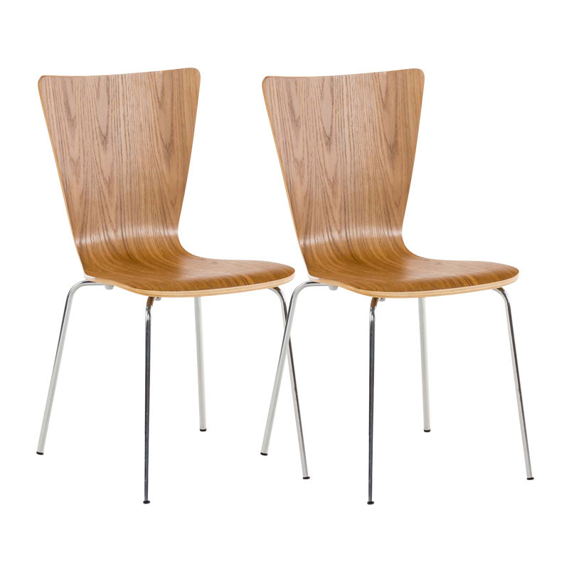 Ensemble de 2 chaises visiteurs Aaron | chêne