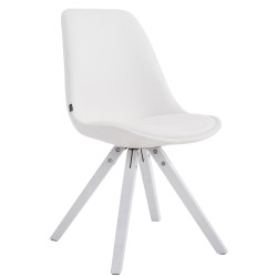 Chaise visiteur Laval Square blanche | blanc