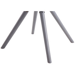 Chaise visiteur Laval Ronde grise | brun