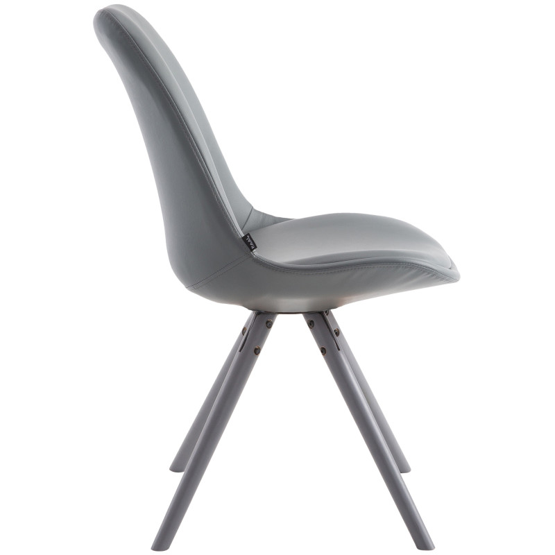 Chaise visiteur Laval Ronde grise | gris