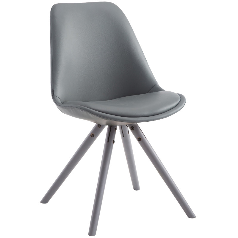 Chaise visiteur Laval Ronde grise | gris