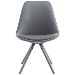 Chaise visiteur Laval Ronde grise | gris
