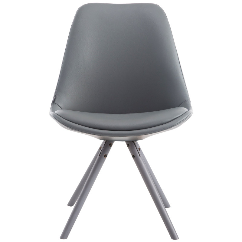 Chaise visiteur Laval Ronde grise | gris