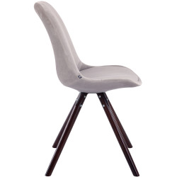 Chaise visiteur Toulouse velours ronde cappuccino | gris