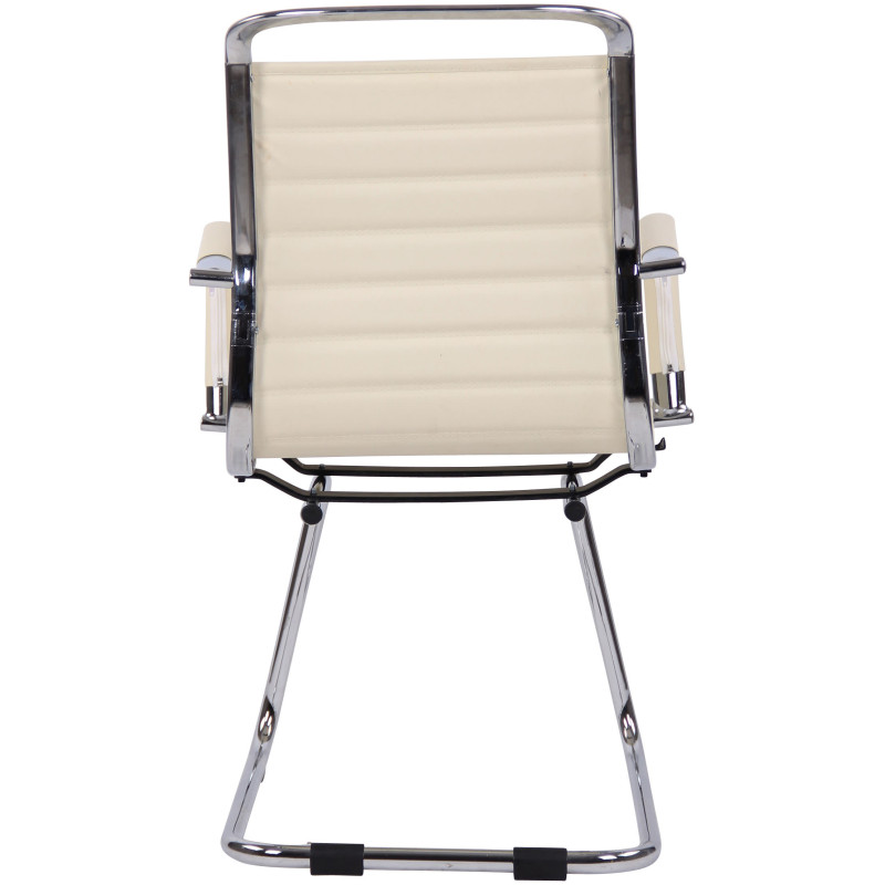 Chaise visiteur Balve en cuir artificiel | crème