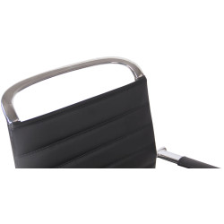 Chaise visiteur Balve en cuir artificiel | noir