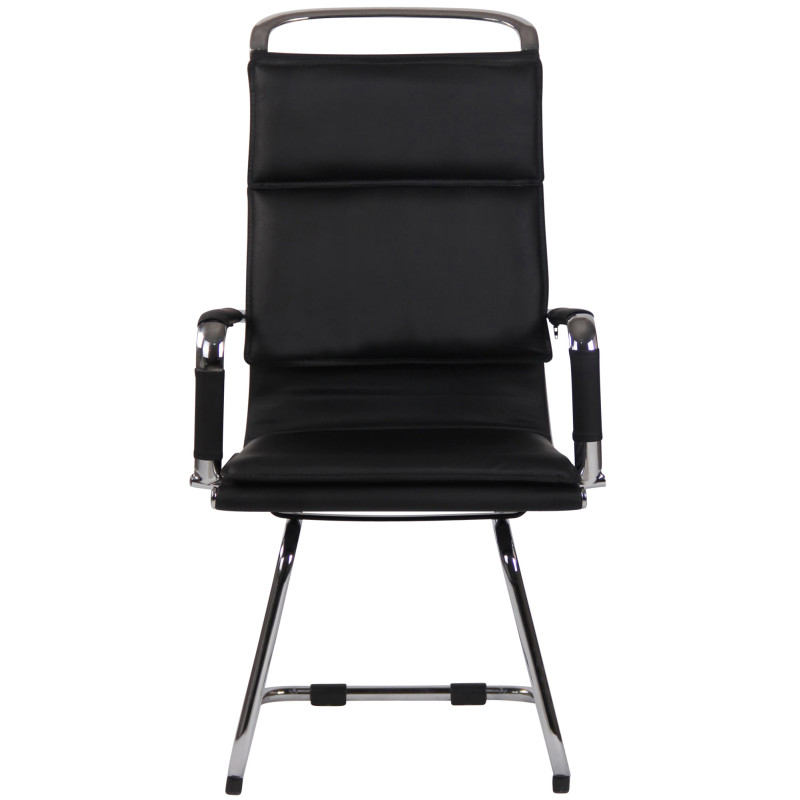 Chaise visiteur Bedford en cuir artificiel | noir