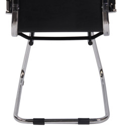 Chaise visiteur Bedford en cuir artificiel | noir