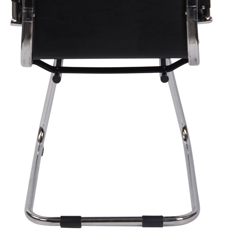 Chaise visiteur Bedford en cuir artificiel | noir