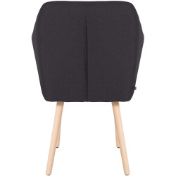 Chaise visiteur Utrecht tissu natura | noir