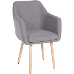 Chaise visiteur Utrecht tissu natura | gris