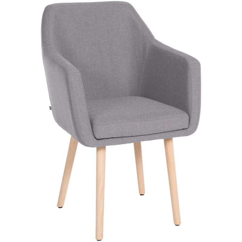 Chaise visiteur Utrecht tissu natura | gris