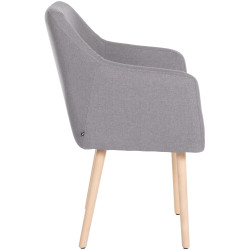Chaise visiteur Utrecht tissu natura | gris