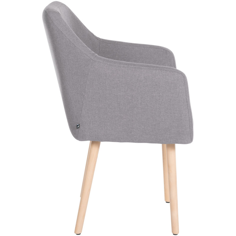 Chaise visiteur Utrecht tissu natura | gris