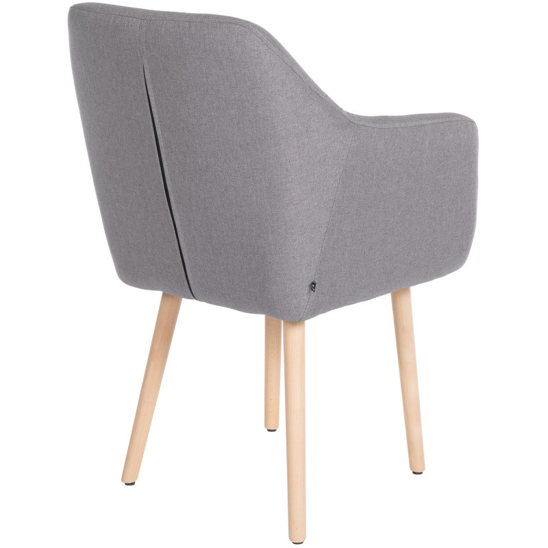 Chaise visiteur Utrecht tissu natura | gris