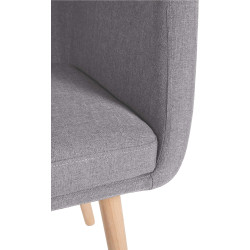 Chaise visiteur Utrecht tissu natura | gris