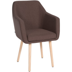 Chaise visiteur Utrecht tissu natura | brun
