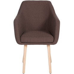 Chaise visiteur Utrecht tissu natura | brun