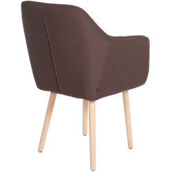 Chaise visiteur Utrecht tissu natura | brun