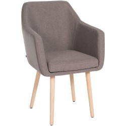 Chaise visiteur Utrecht tissu natura | taupe