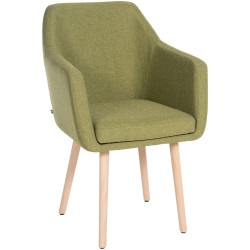 Chaise visiteur Utrecht tissu natura | vert