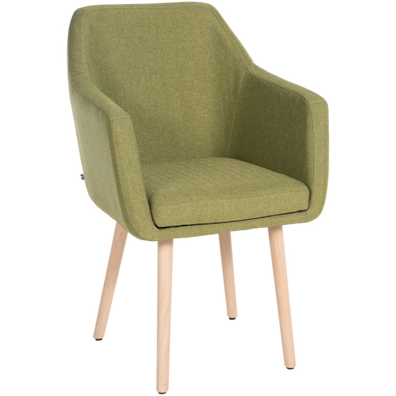 Chaise visiteur Utrecht tissu natura | vert