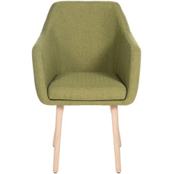 Chaise visiteur Utrecht tissu natura | vert