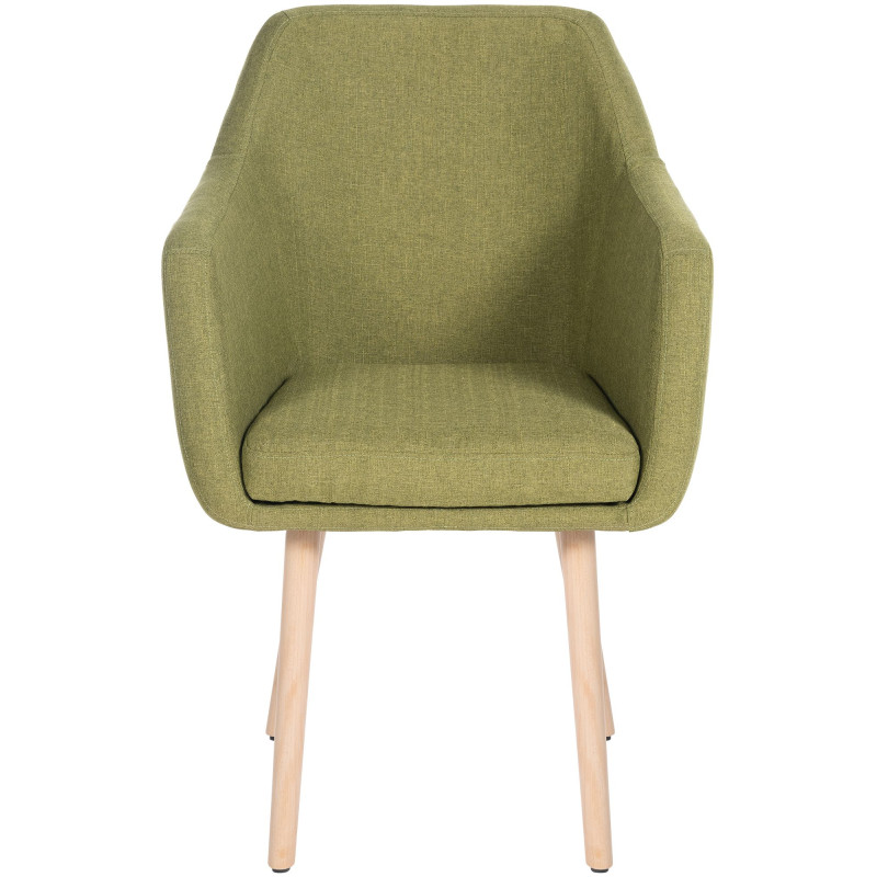 Chaise visiteur Utrecht tissu natura | vert