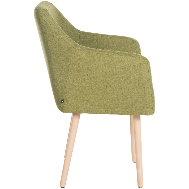 Chaise visiteur Utrecht tissu natura | vert