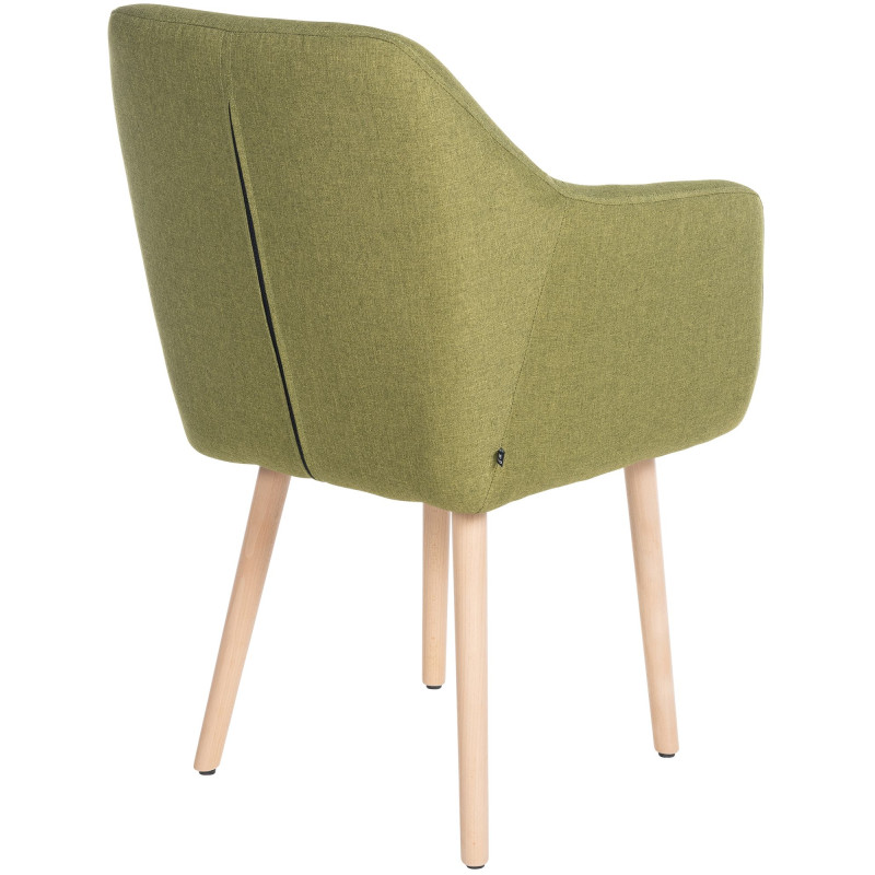 Chaise visiteur Utrecht tissu natura | vert