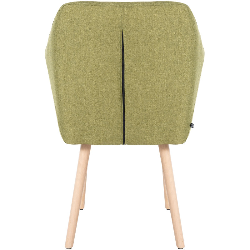 Chaise visiteur Utrecht tissu natura | vert