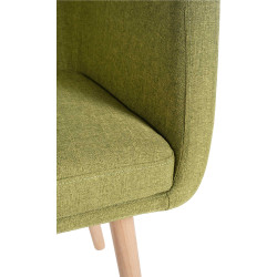 Chaise visiteur Utrecht tissu natura | vert