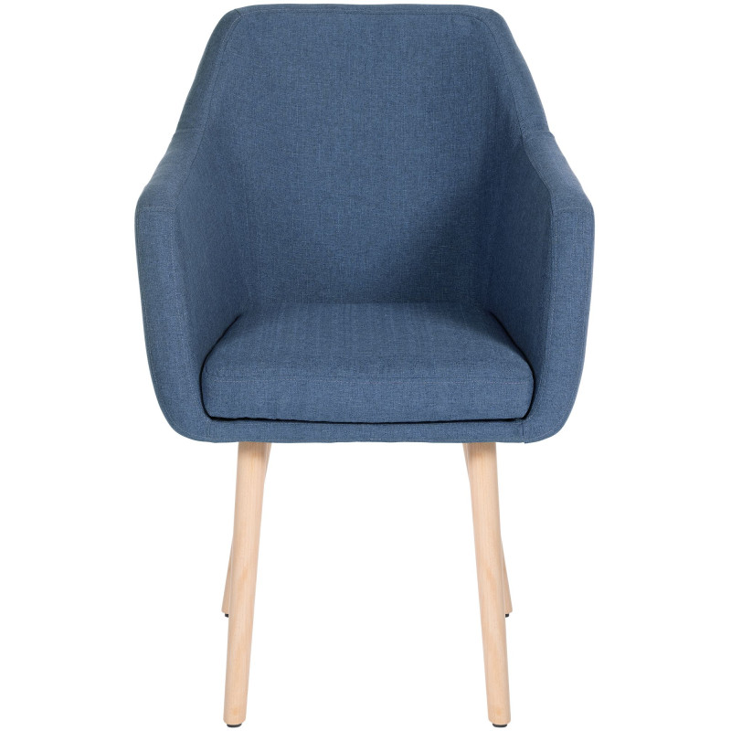 Chaise visiteur Utrecht tissu natura | bleu