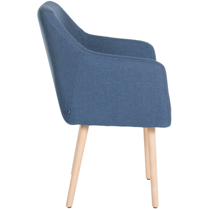 Chaise visiteur Utrecht tissu natura | bleu