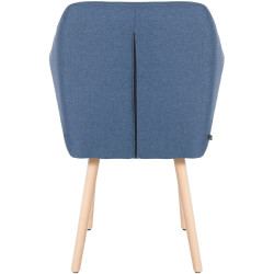 Chaise visiteur Utrecht tissu natura | bleu