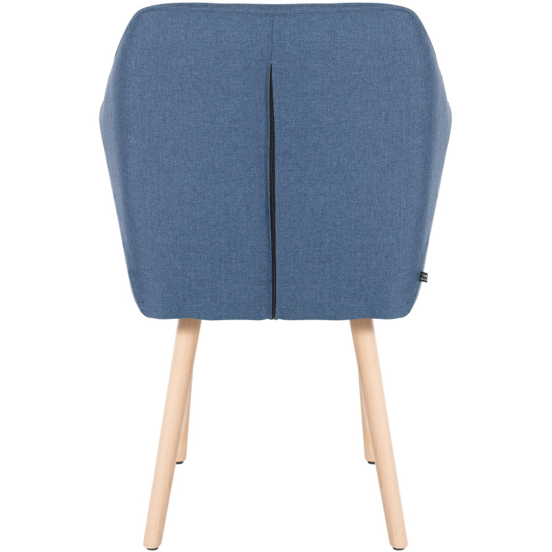 Chaise visiteur Utrecht tissu natura | bleu